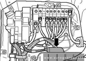 Volkswagen Transporter (T5; 2003 - 2009) - fuse box diagram - engine compartment (High power fuses (-SA-))