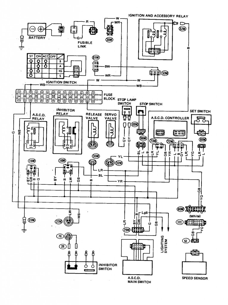 Datsun 200SX (1980) - wire diagram - automatic speed control device (A ...