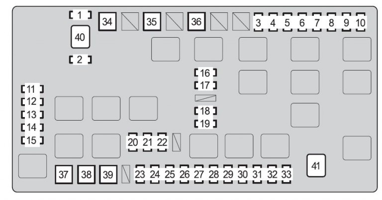 Toyota FJ Cruiser (2011 - 2012) - fuse box diagram - Auto Genius