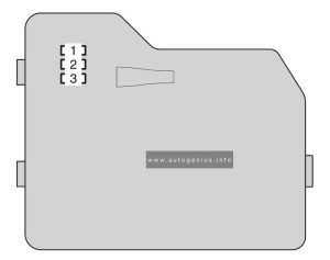 Toyota Highlander (XU40; 2011 - 2013) - fuse box diagram - engine compartment (type A - cover)