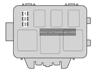 Toyota Highlander (XU40; 2011 - 2013) - fuse box diagram - engine compartment (type B)