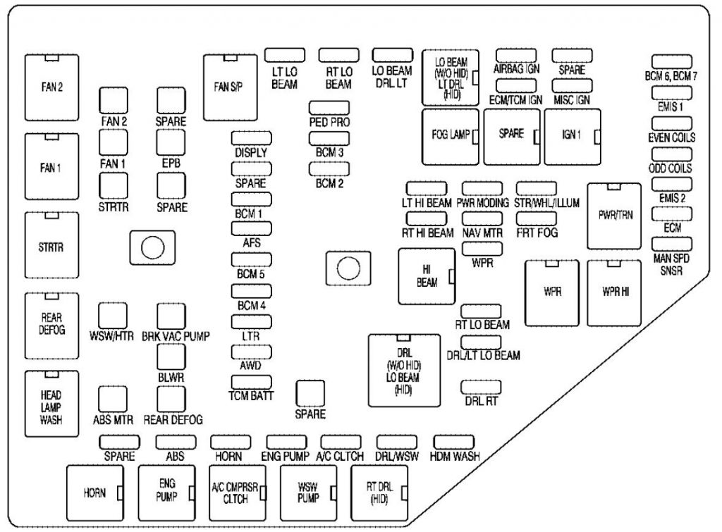 Cadillac CTS (2009) - fuse box diagram - Auto Genius