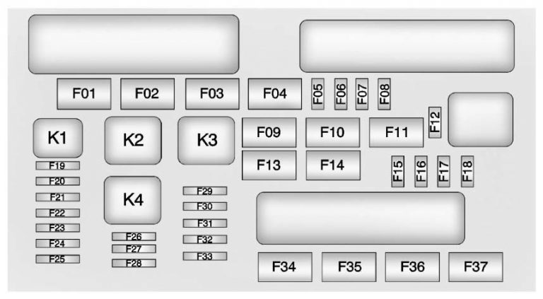 Cadillac XTS (2013) - fuse box diagram - Auto Genius