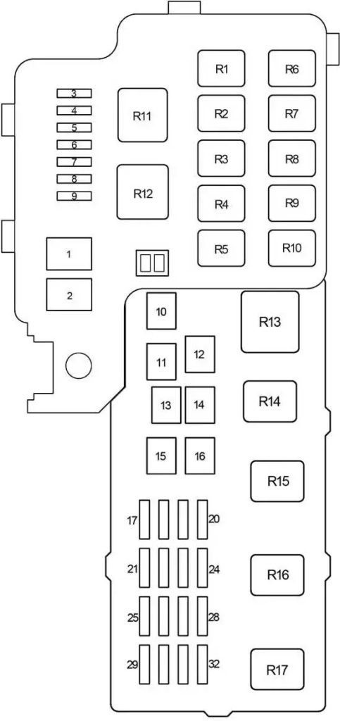 Lexus ES 330 XV30 (2001 - 2006) - fuse box diagram - Auto Genius