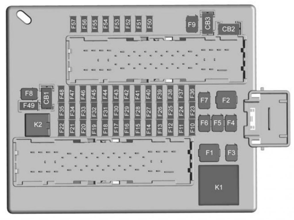 Chevrolet Camaro (2017 - 2018) - fuse box diagram - Auto Genius