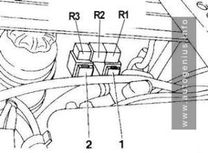 Alfa Romeo 155 (1992 - 1998) - fuse box diagram - engine compartment (2.4 V6 model)