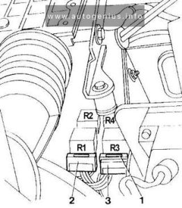 Alfa Romeo 155 (1992 - 1998) - fuse box diagram - engine compartment (1.8-2.0 TS Model)