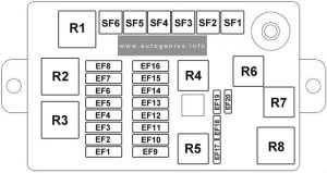 Chery A1 - fuse and relay box diagram - engine compartment