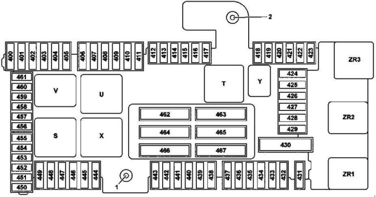 Mercede-Benz C-Class w205 (2014 - 2018)- fuse box diagram - Auto Genius