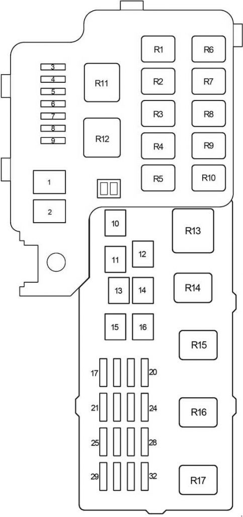 Toyota Camry 2001 Fuse Box Diagram