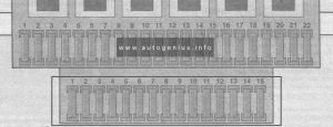 Volkswagen Transporter T4 (1990 - 2003) - fuse box diagram - additional fuse box