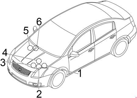 Nissan Sentra (2007 - 2012) - fuse box diagram - Auto Genius