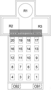 Chrysler Neon (1994 - 1999) - fuse and relay diagram - passenger compartment