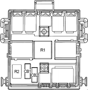Hummer H2 - fuse box diagram - fuse box diagram - passenger compartment relay box