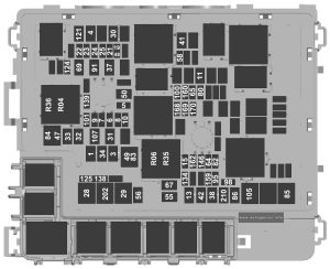 Ford F-150 - fuse and relay box diagram - engine compartment