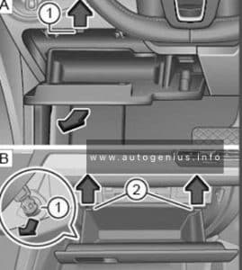 Volkswagen Tiguan - fuse and relay location - passenger compartment