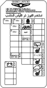 Genesis GV70 - fuse box diagram - luggage compartment (UK Version)