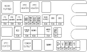 Genesis GV80 - fuse box diagram - engine compartment box #2 (US version)