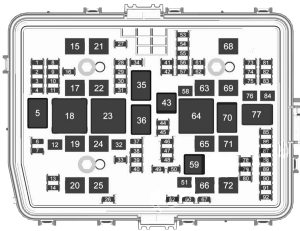 GMC Sierra - fuse box diagram - engine compartment