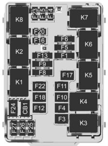 GMC Sierra - fuse box diagram - instrument panel (left)