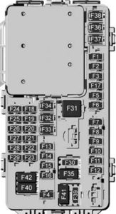 Holden Acadia - fuse box diagram - passenger compartment