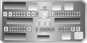 Holden Astra (AH) - fuse box diagram - luggage compartment (type 1)