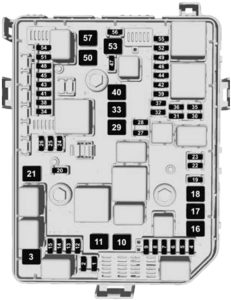 Holden Astra (BL) - fuse box diagram - engine compartment