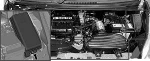 Holden Barina Spark (MJ) - fuse box location - engine compartment