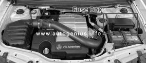 Holden Captiva 7 - fuse box location - engine compartment