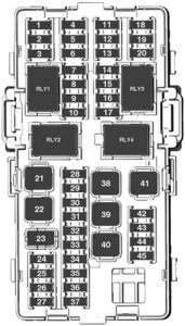 Holden Spark (MP) - fuse box diagram - passenger compartment