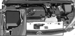 Holden Spark (MP) - fuse box location - engine compartment