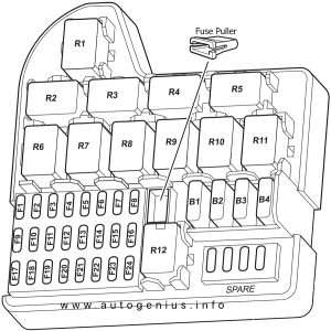 Holden Statesman - fuse box diagram - passenger compartment