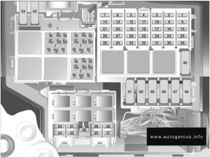 Holden Combo (XC; 2001 - 2005)- fuse box diagram - engine compartment