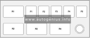 Holden Epica (EP; 2007 - 2010)- fuse box diagram - auxiliary fuse box (diesel only)