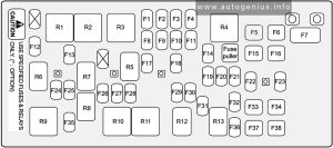 Holden Epica (EP; 2007 - 2010)- fuse box diagram - engine compartment