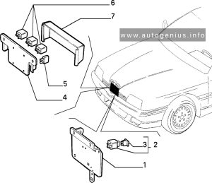 Alfa Romeo 164 (1988 - 1997) - fuse box diagram - engine compartment