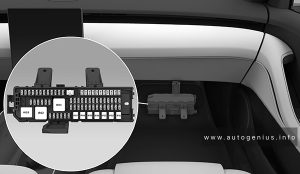 Nio ET5 (2022) - fuse box location - passenger compartment