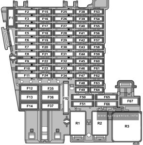 Volkswagen Teramont (2023 - 2024) - fuse and relay box diagram - passenger compartment