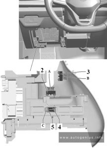 Volkswagen Atlas (2023 - 2024) - fuse and relay box diagram - passenger compartment (individual fuses)