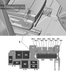 Volkswagen Multivan (T7; 2022 - 2024) - fuse box diagram - fuse holder K