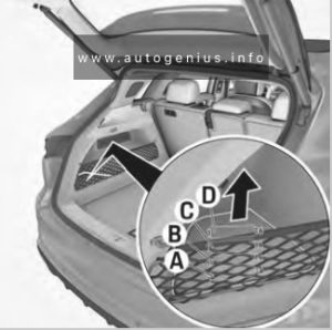 Volkswagen Touareg 3G (CR; 2018 - 2025) - fuse and relay box location - luggage compartment