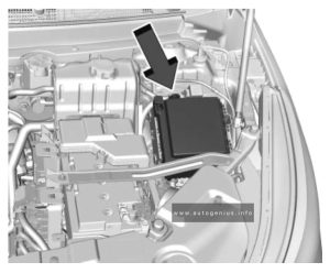 Buick Enclave - fuse and relay box location - engine compartment