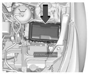 Cadillac XT4 - fuse and relay box location - engine compartment