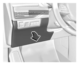 Cadillac XT4 - fuse and relay box location - passenger compartment