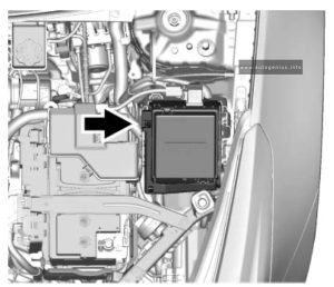 Cadillac XT6 - fuse and relay box location - engine compartment