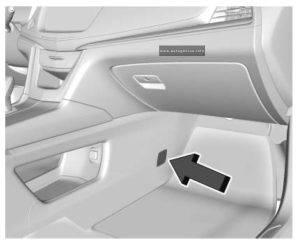 Cadillac XT6 - fuse and relay box location - passenger compartment