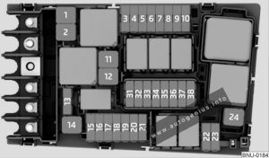 Seat Tarraco (2019 - 2023) - fuse and relay diagram - passenger compartment