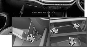 Skoda Octavia (MK4/NX; 2020 - 2024) - fuse and relay box location - passenger compartment