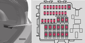 Volvo V60 - fuse and relay location and diagram - cargo compartment