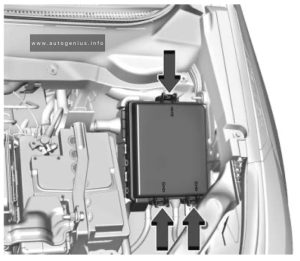 Chevrolet Bolt EUV - fuse and relay box location - engine compartment